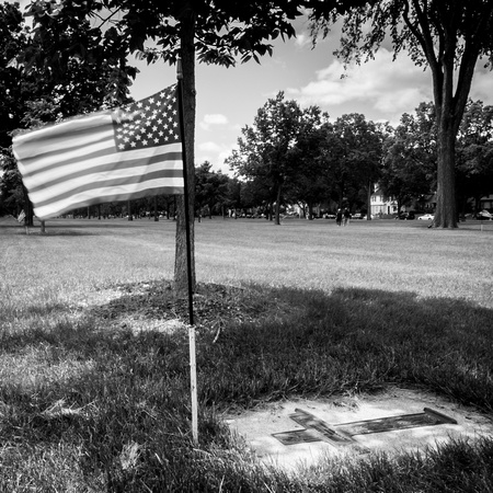 Flag & Cross, Victory Memorial Monument, Robbinsdale, MN