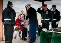 Presenting Coffin Flag To The Widow