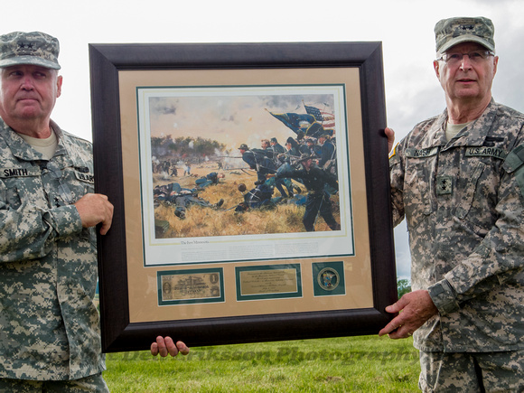 Gettysburg:  U.S. Soldiers Showing David Geister's 1st Minnesota Painting",