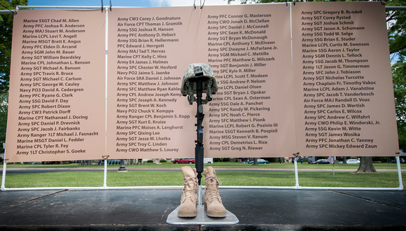 Vietnam War:  Traveling Tribute, Minnesota Fallen, Victory Memorial Monument, Robbinsdale, MN