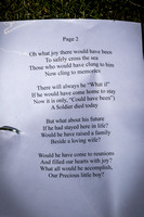 Vietnam War Traveling Wall:  "A Soldier Died Today" Poem