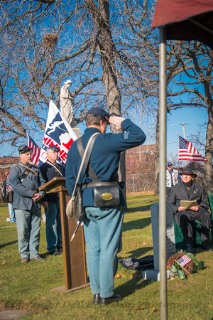 Civil War:  Placing of Flag at the Grave