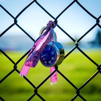 Padlock Locked to Fence, 12-15-22-5 L-O-V-E