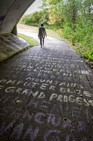 Prince:  Paisley Park Entrance/Exit Path, Chalk Writing Mementos