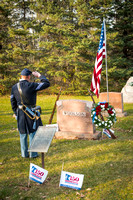 Sgt. Arn Kind Saluting Pvt. Woolson