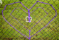 Butterfly In Purple Beaded Heart